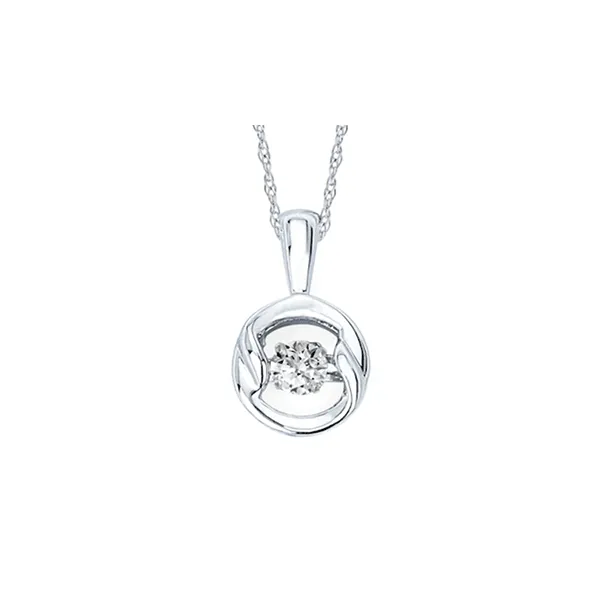 Simply Lovely Sterling Silver Shimmering Diamond Pendant