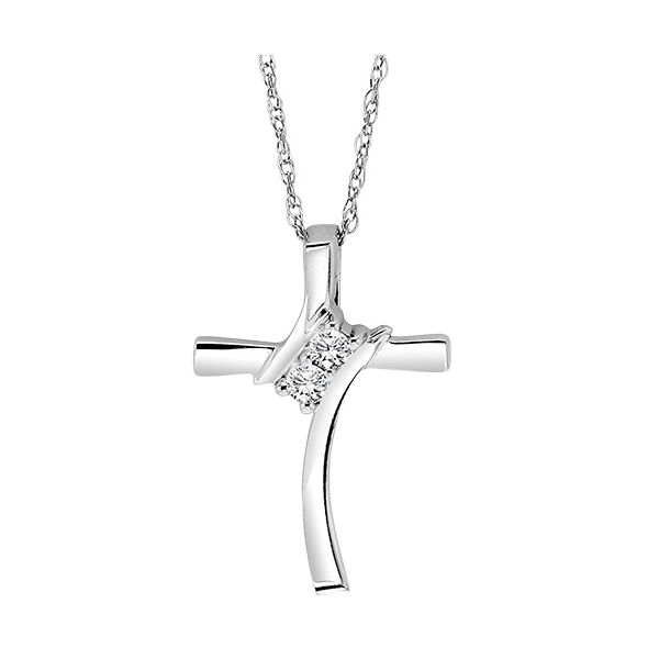 Inspirational Sterling Silver and Diamond Cross Pendant Holliday Jewelry Klamath Falls, OR