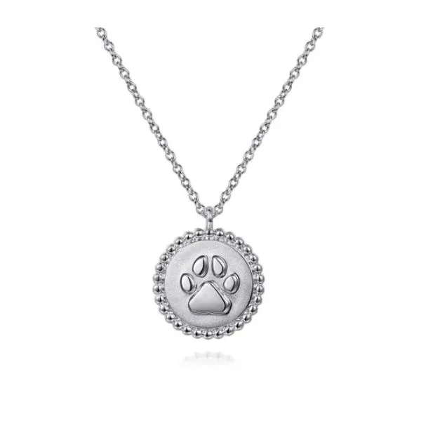 Keep them close to your heart with this paw print pendant in sterling silver. Holliday Jewelry Klamath Falls, OR