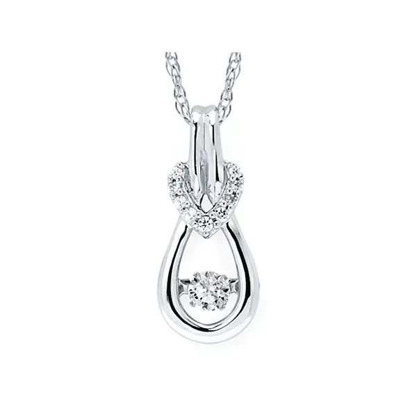 Shimmering diamond buckled tear drop pendant Holliday Jewelry Klamath Falls, OR