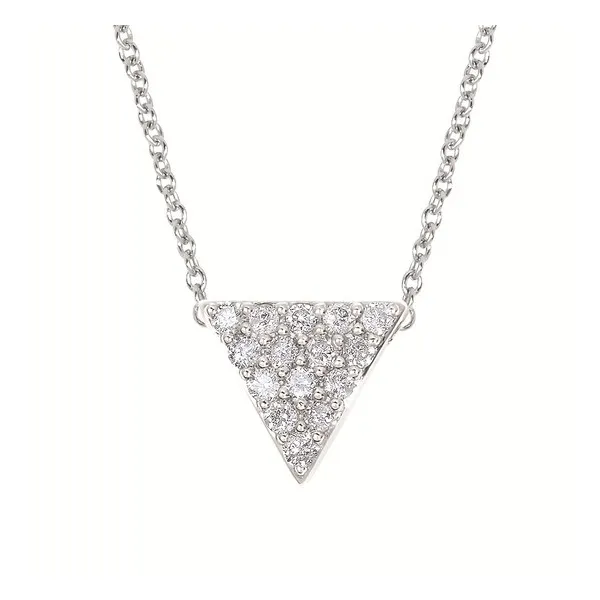 Sterling Silver & Diamond Triangle Pendant Holliday Jewelry Klamath Falls, OR