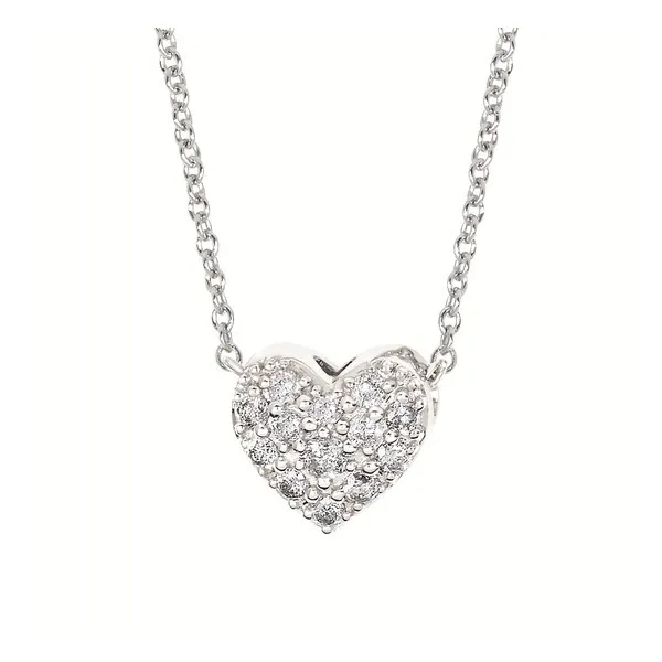 Darling Sterling Silver  & Diamond Heart Pendant Holliday Jewelry Klamath Falls, OR