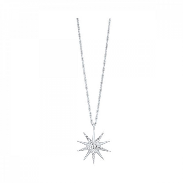 Darling starburst sterling silver and diamond pendant Holliday Jewelry Klamath Falls, OR