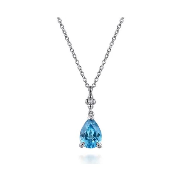 Simply elegant blue topaz drop pendant Holliday Jewelry Klamath Falls, OR