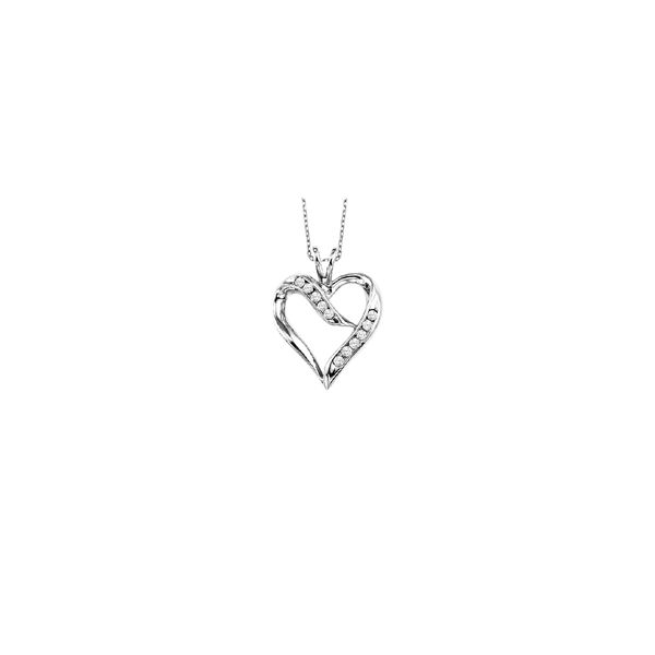 Sterling Silver Heart Pendant with 0.50 CtW Diamonds Holliday Jewelry Klamath Falls, OR