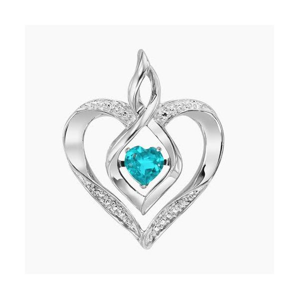 Shimmering Aqua Heart Birthstone Pendant Holliday Jewelry Klamath Falls, OR