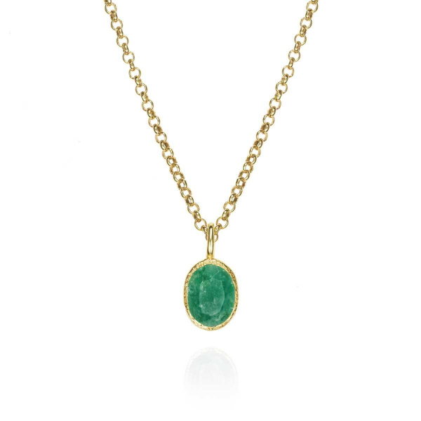 STERLING SILVER & 18K VERMEIL EMERALD PENDANT Holliday Jewelry Klamath Falls, OR