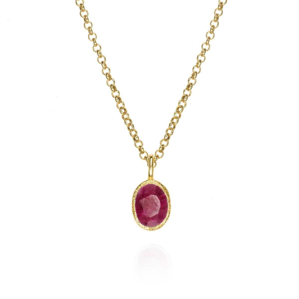 STERLING SILVER & 18K VERMEIL RUBY PENDANT Holliday Jewelry Klamath Falls, OR