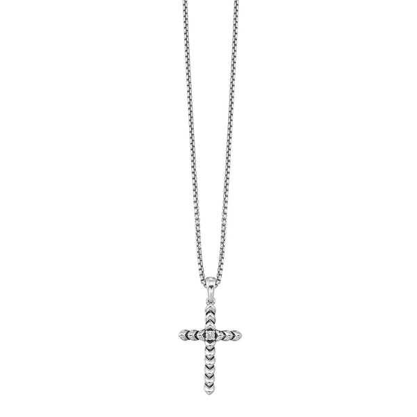 STERLING SILVER .04 CT PERFECT LOVE CROSS  PENDANT Holliday Jewelry Klamath Falls, OR