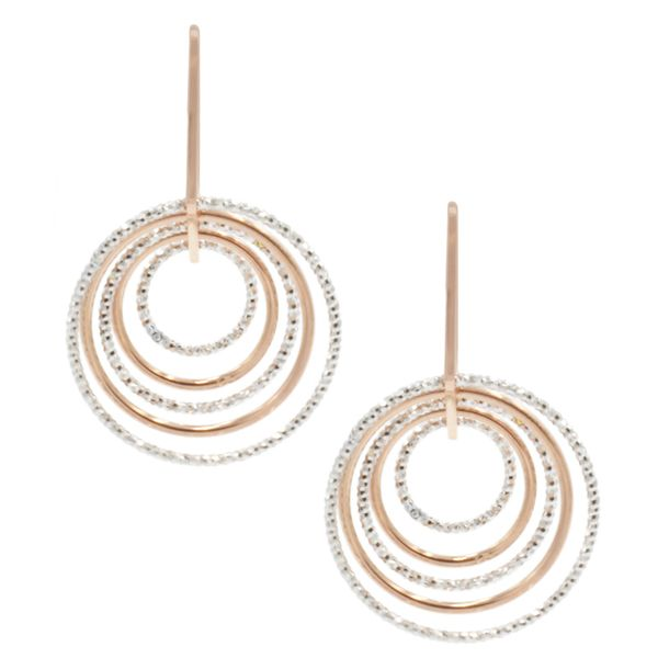 Frederic Duclos two tone multi circle drop earrings Holliday Jewelry Klamath Falls, OR