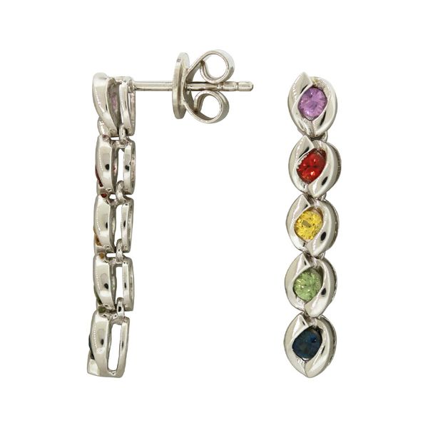 Genuine rainbow sapphire earrings. Holliday Jewelry Klamath Falls, OR