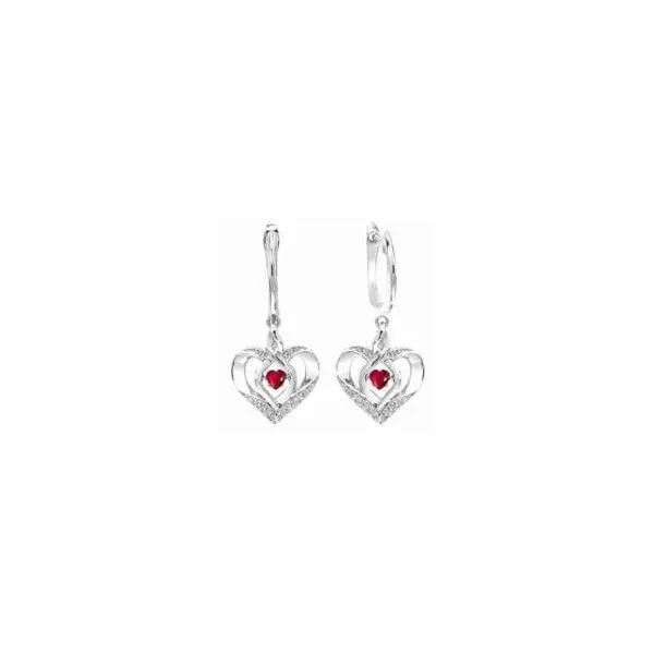 Created Ruby Heart Earrings Holliday Jewelry Klamath Falls, OR