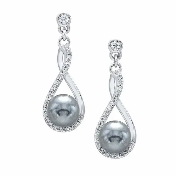 Dangle sterling silver and pearl earrings. Holliday Jewelry Klamath Falls, OR