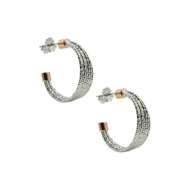 Sterling silver Diamond cut hoop earrings. Holliday Jewelry Klamath Falls, OR