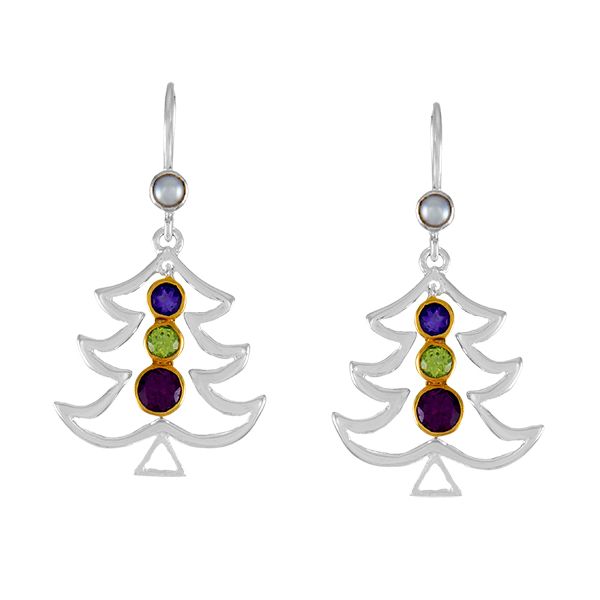 Festive Sterling Silver Christmas Tree Earrings Holliday Jewelry Klamath Falls, OR
