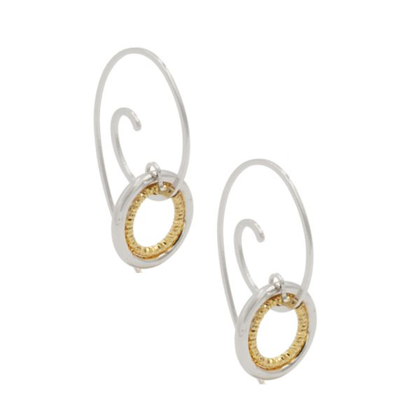 Sterling silver two-tone earrings. Holliday Jewelry Klamath Falls, OR