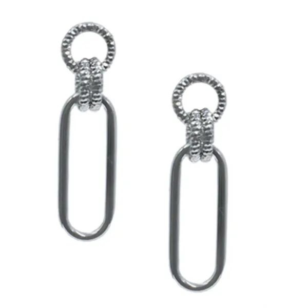 Sterling silver paper clip earrings. Holliday Jewelry Klamath Falls, OR