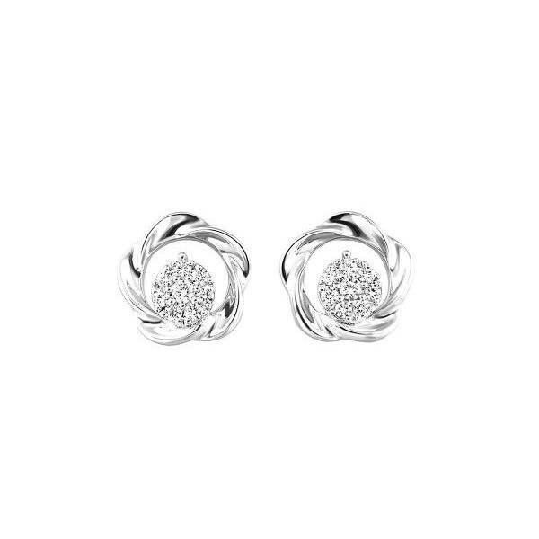 Lovely Diamond Cluster Post Earrings Holliday Jewelry Klamath Falls, OR