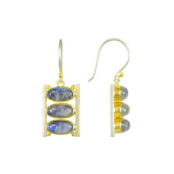 Stand Out With These Unique Sterling Silver & 22K Vermeil Moon Stone Earrings Holliday Jewelry Klamath Falls, OR