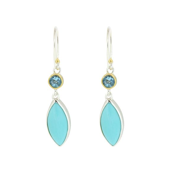 Beautiful Blue Topaz and Turquoise Earrings Holliday Jewelry Klamath Falls, OR