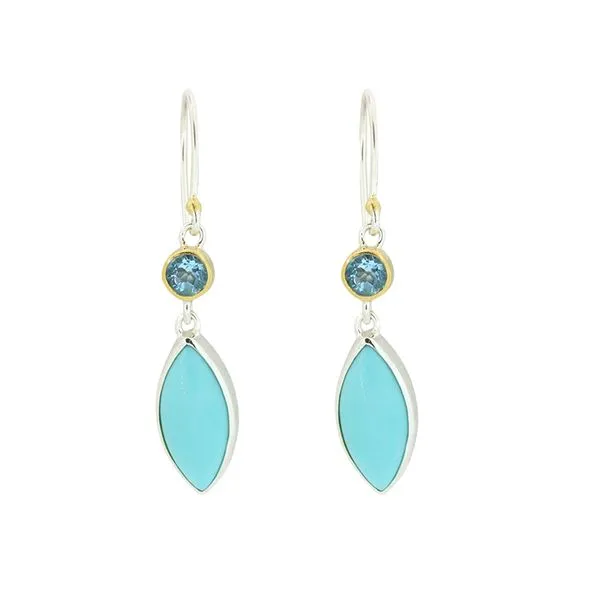 Beautiful Blue Topaz and Turquoise Earrings Holliday Jewelry Klamath Falls, OR