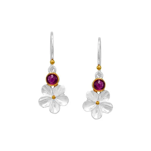 Spring is in the air with sterling silver rhodelite garnet flower earrings Holliday Jewelry Klamath Falls, OR