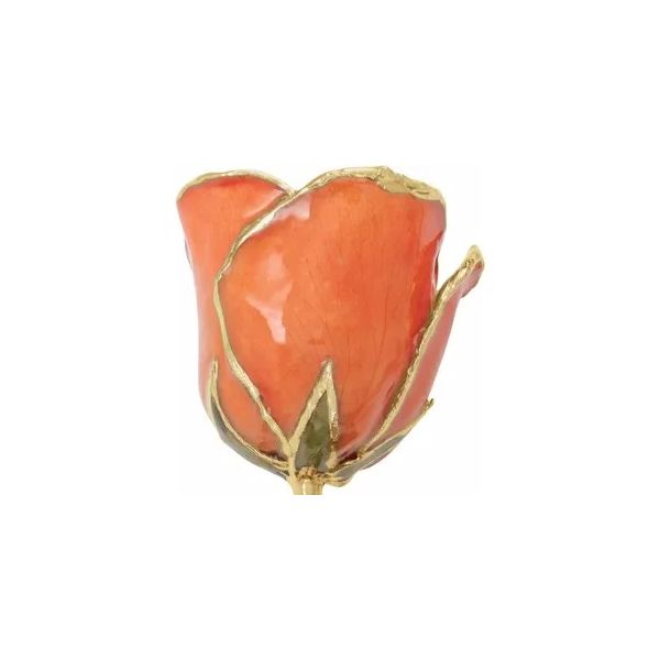Orange lacquered rose. Holliday Jewelry Klamath Falls, OR