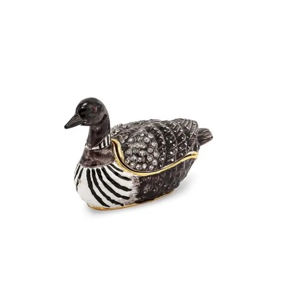 BEJEWLED CARLO LOON DUCK TRINKET BOX Holliday Jewelry Klamath Falls, OR