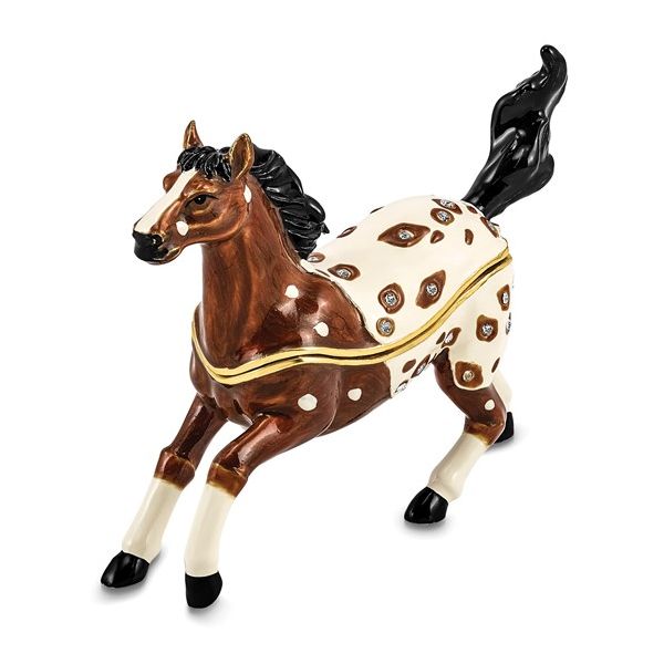 Awesome Aspen Appaloosa Horse Trinket Box Holliday Jewelry Klamath Falls, OR