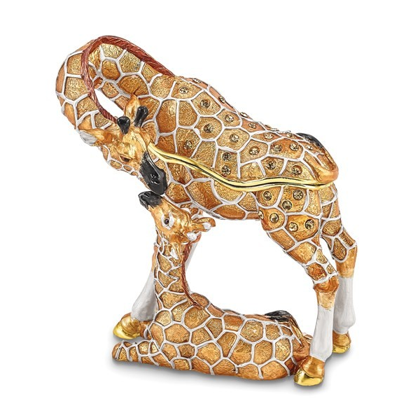 BEJEWELED JASMIN & JASPER MOTHER AND BABY GIRAFFE TRINKET BOX Holliday Jewelry Klamath Falls, OR
