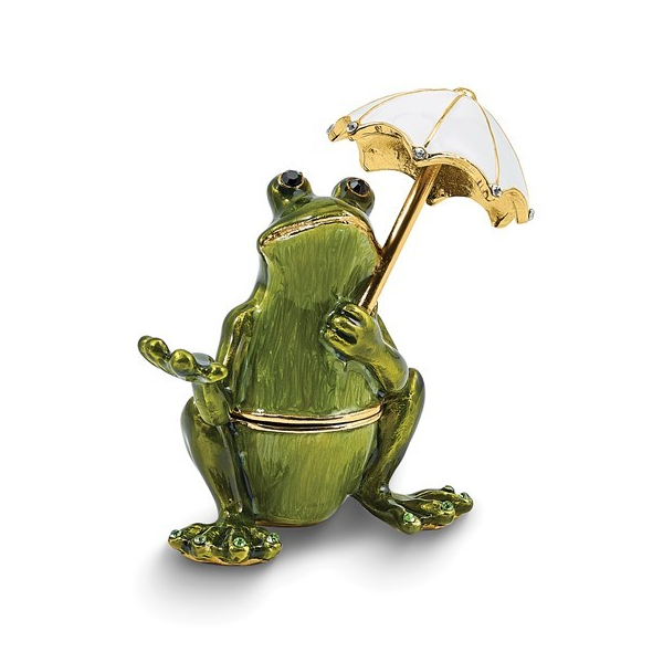 BEJEWELED RIBBIT FROG TRINKET BOX Holliday Jewelry Klamath Falls, OR