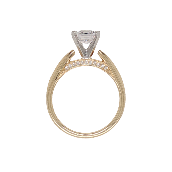 14K Yellow Gold Emerald Cut Diamond Ring Image 2 Hollingsworth Jewelers Gallery Petaluma, CA