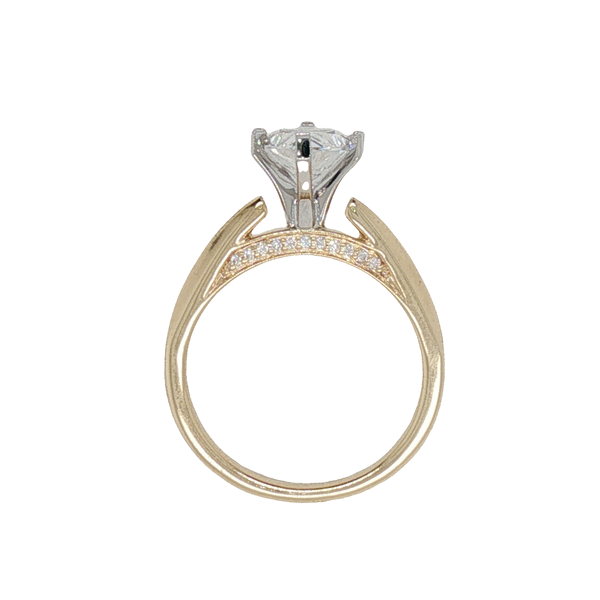 14K Yellow Gold Pear Cut Diamond Ring Image 2 Hollingsworth Jewelers Gallery Petaluma, CA