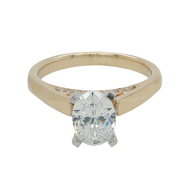 14K Yellow Gold Oval Cut Diamond Ring Hollingsworth Jewelers Gallery Petaluma, CA