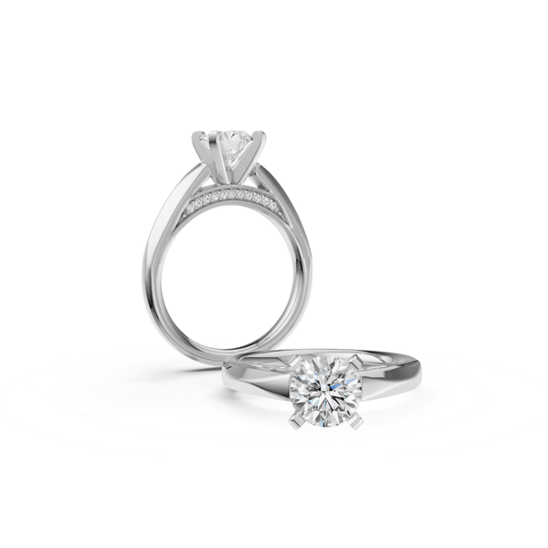 14K White Gold Roundl Cut Diamond Ring Hollingsworth Jewelers Gallery Petaluma, CA