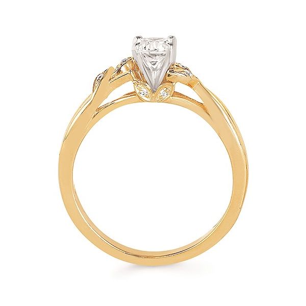Diamond Leaf Engagement Ring in 14K Gold Image 2 Holly McHone Jewelers Astoria, OR