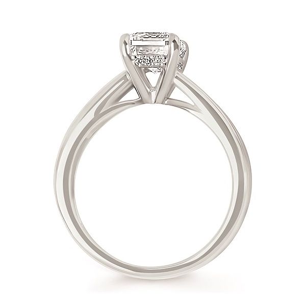 Modern Diamond Engagement Ring Mounting in 14K Gold Image 2 Holly McHone Jewelers Astoria, OR