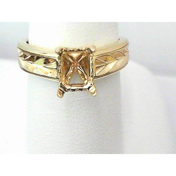 Modern Diamond Engagement Ring Mounting in 14K Gold Holly McHone Jewelers Astoria, OR