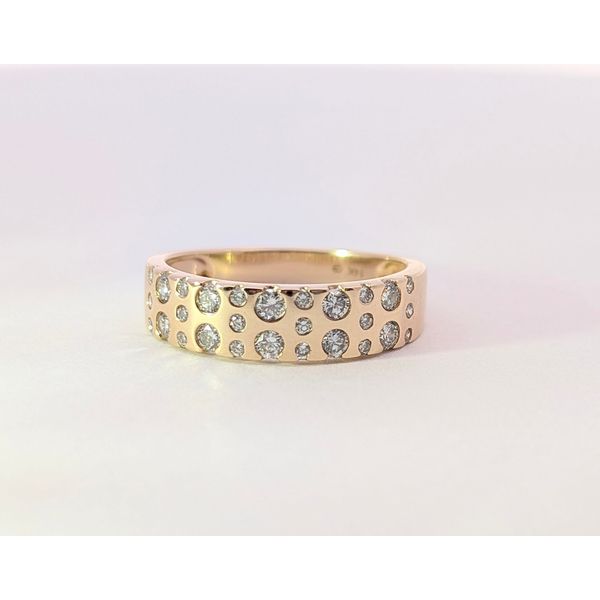 14 Karat Gold Flush Set Diamond Ring Holly McHone Jewelers Astoria, OR