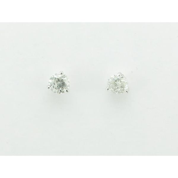 Diamond Martini Stud Earrings in 14K White Gold Holly McHone Jewelers Astoria, OR