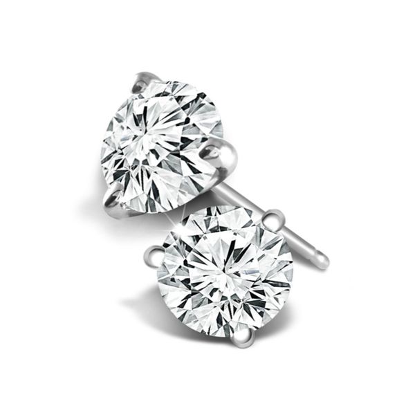 Diamond Martini Stud Earrings in 14K White Gold Holly McHone Jewelers Astoria, OR