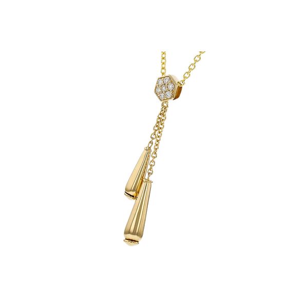 Diamond Lariat Style Necklace in 14K Gold Image 2 Holly McHone Jewelers Astoria, OR