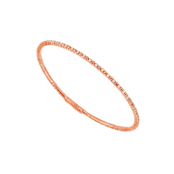 Diamond Flexie Bangle Bracelet in 14K Rose Gold Holly McHone Jewelers Astoria, OR