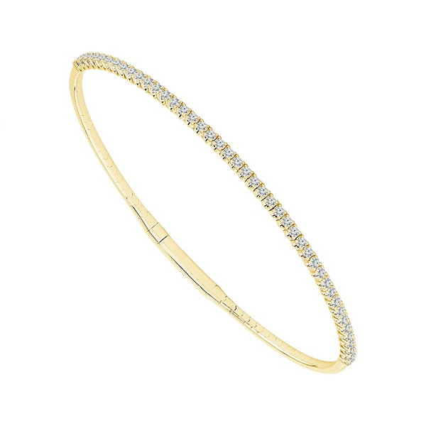 Diamond Flexie Bangle Bracelet in 14K Gold Holly McHone Jewelers Astoria, OR