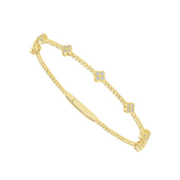 Diamond Flexie Bangle Station Bracelet in 14K Gold Holly McHone Jewelers Astoria, OR