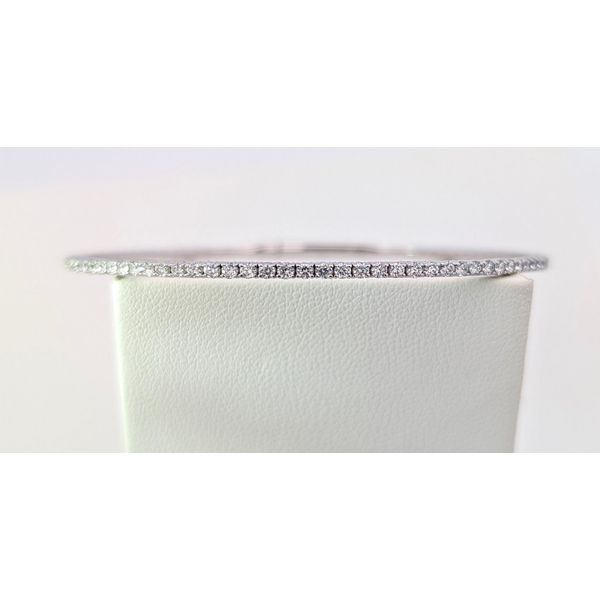 Diamond Flexi Bangle Bracelet in 14K White Gold Holly McHone Jewelers Astoria, OR