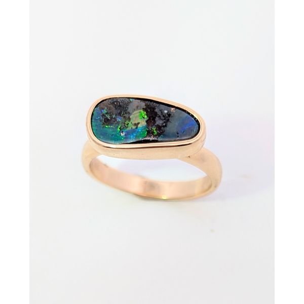 Australian Boulder Opal Ring in 14K Gold Holly McHone Jewelers Astoria, OR