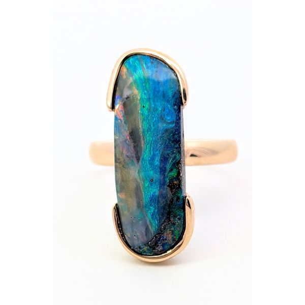 Australian Opal Ring in 14K Gold Holly McHone Jewelers Astoria, OR