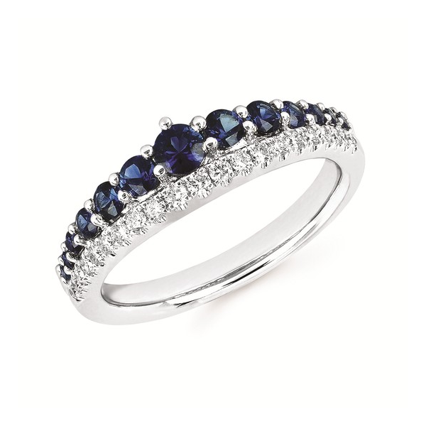 Sapphire & Diamond Ring in 14K White Gold Holly McHone Jewelers Astoria, OR