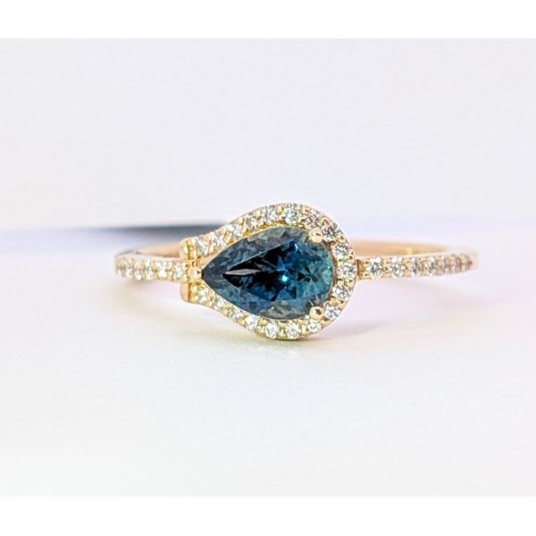 Montana Sapphire & Diamond Ring in 14K Gold Holly McHone Jewelers Astoria, OR